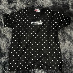 Supreme Kids Black and White Polka Dot Tee